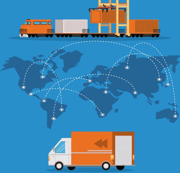 陆运是外贸运输中常见的运输方式。