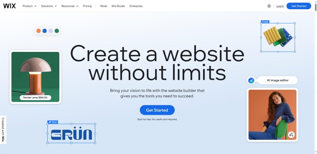 Wix适合小型网站制作。