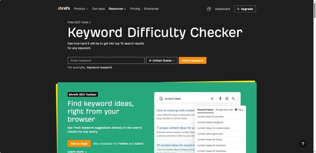 Keyword Difficulty Checker 网站图片